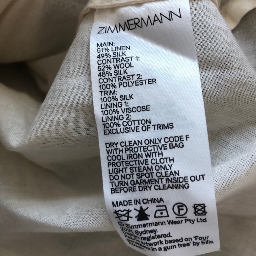 Zimmermann Candescent Parakeets Gown size 2 - Picture 6 of 6